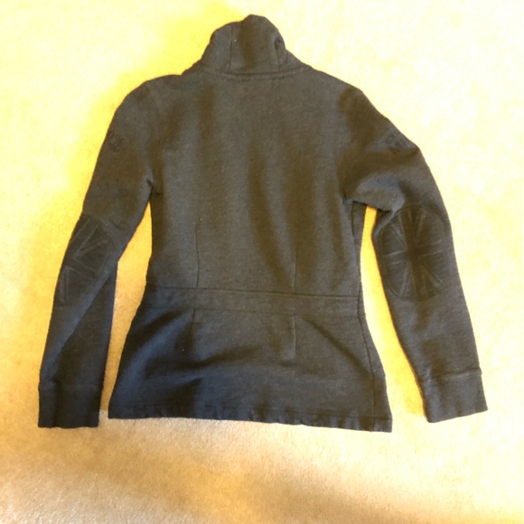 Mini Cooper Branded Front Button up Cardigan Sweatshirt Grey Size Small - Picture 2 of 6